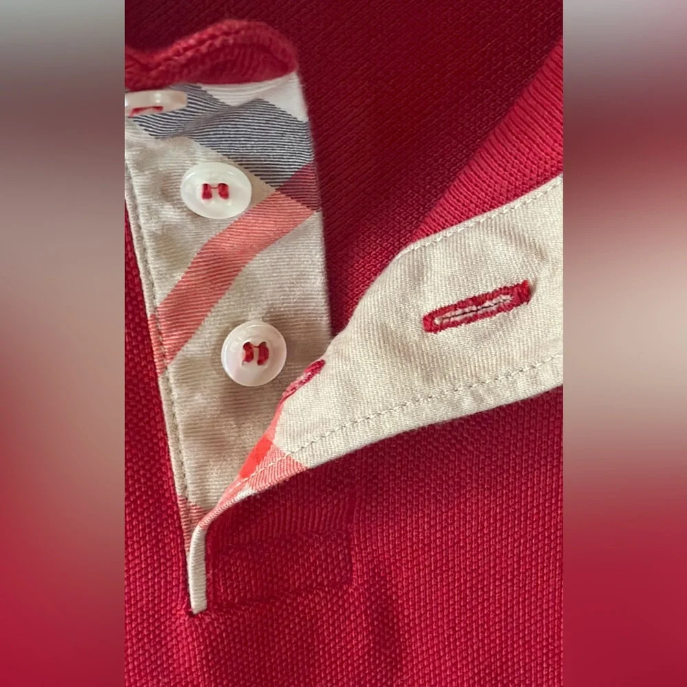 Burberry Cotton Piqué Polo Shirt in Pillar Red Children’s 4T - Picture 7 of 10